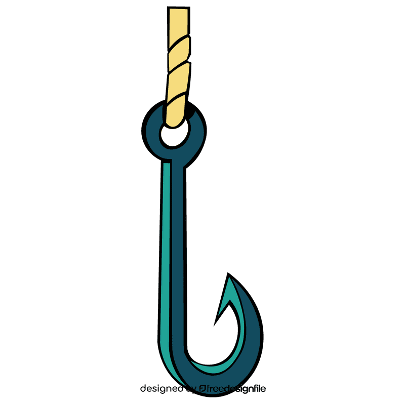 Fish hook rope clipart