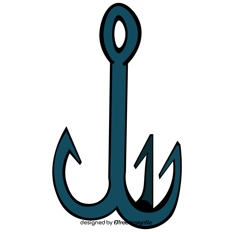 Fish hook triple clipart
