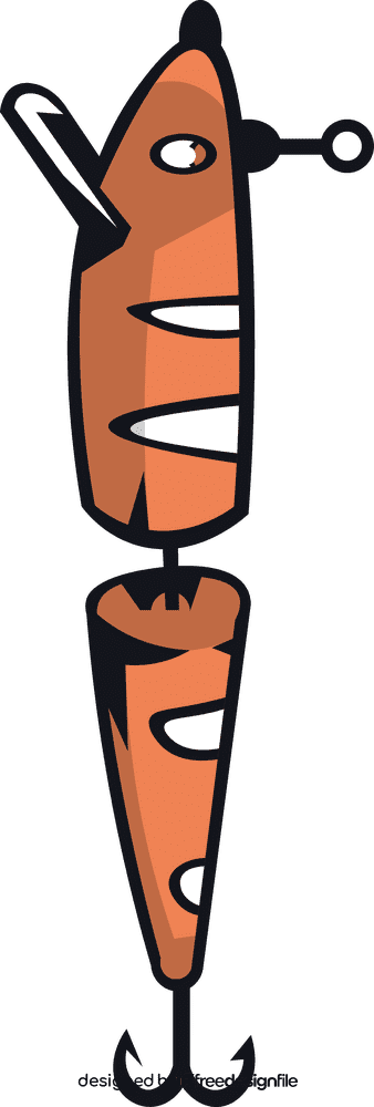 Fishing lure fish separated clipart