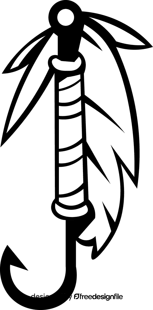 Fishing lure stripe black and white clipart