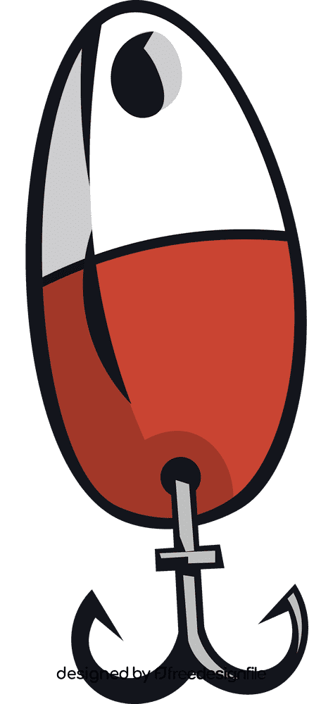 Fishing lure two colours clipart