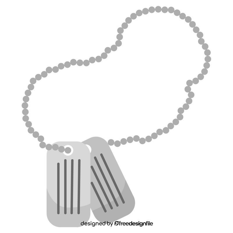 Dog tag necklace clipart