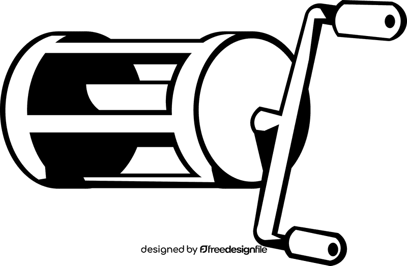 Fishing lure double black and white clipart