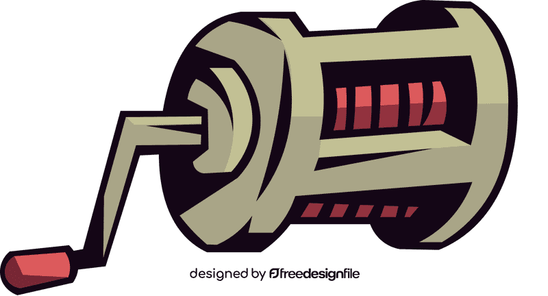 Fishing lure reel clipart
