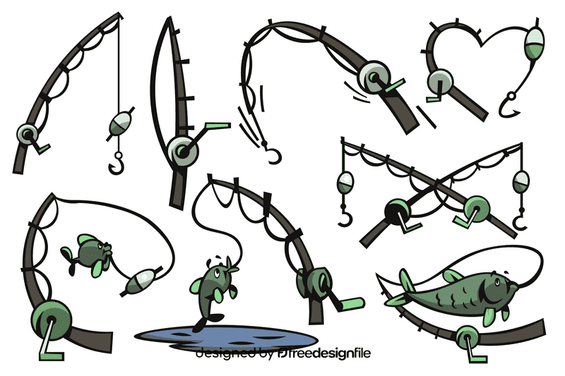 Fishing rod vector