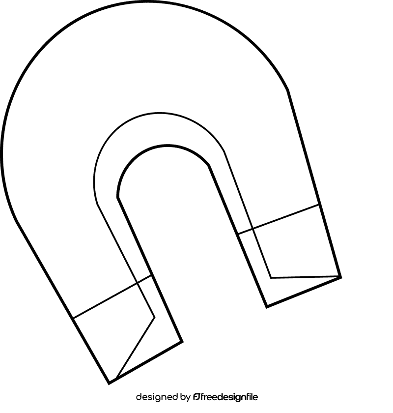 Magnet big black and white clipart