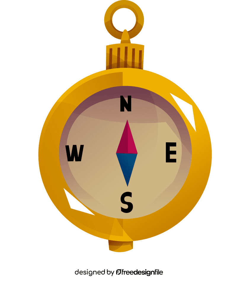 Magnet compass clipart