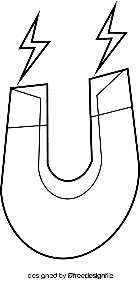 Magnet black and white clipart