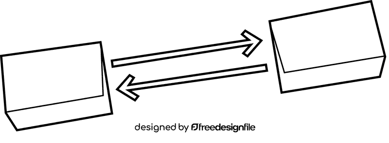 Magnet small black and white clipart