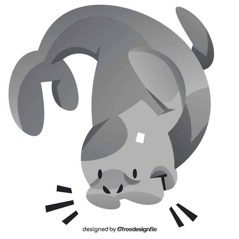 Manatee upside down clipart