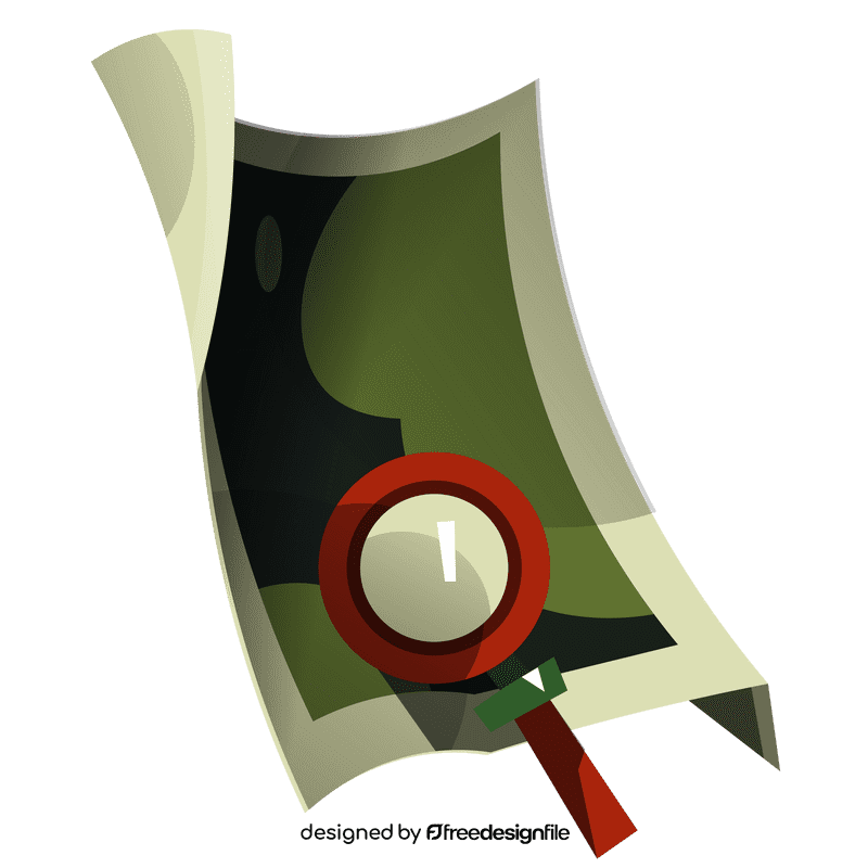 Map loupe clipart