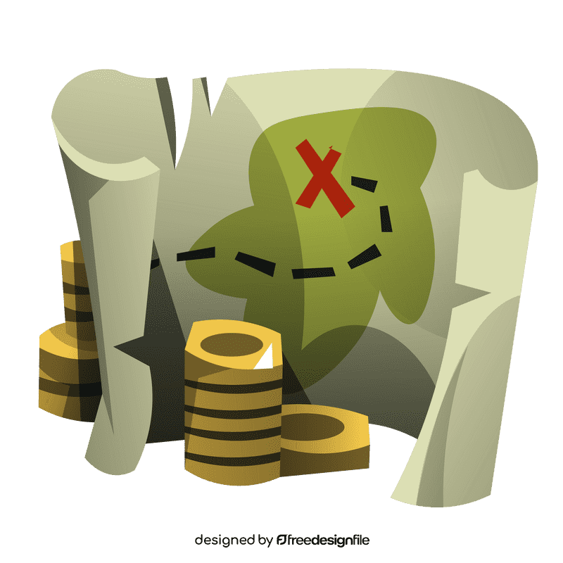 Map treasure clipart