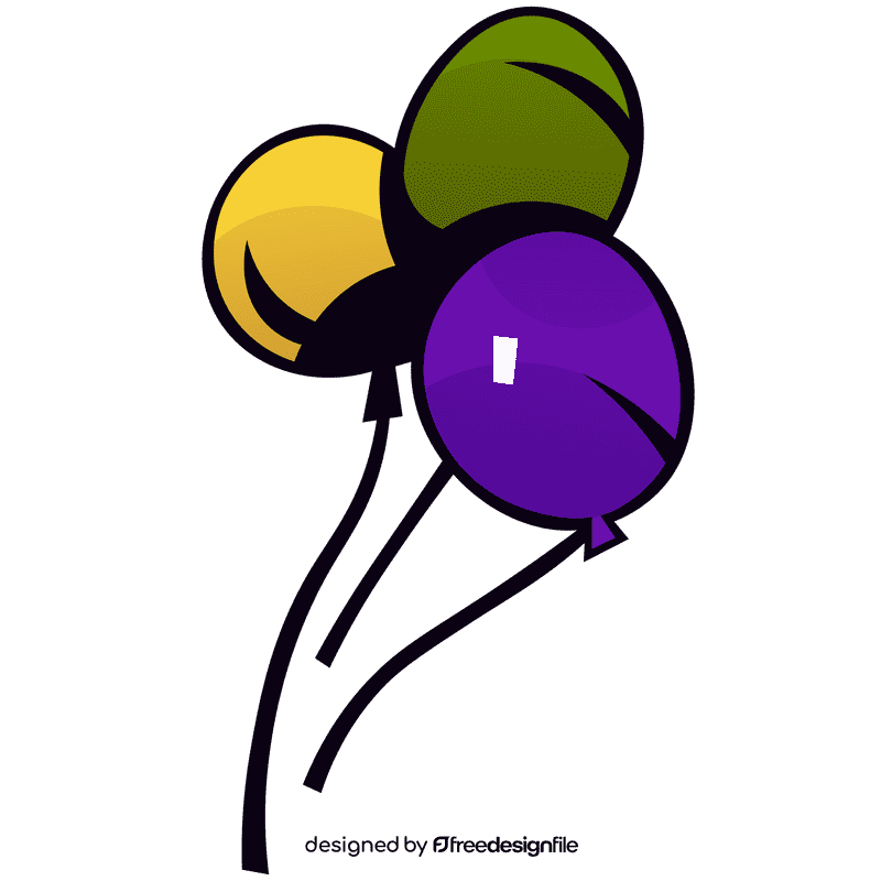 Mardi gras balloons clipart