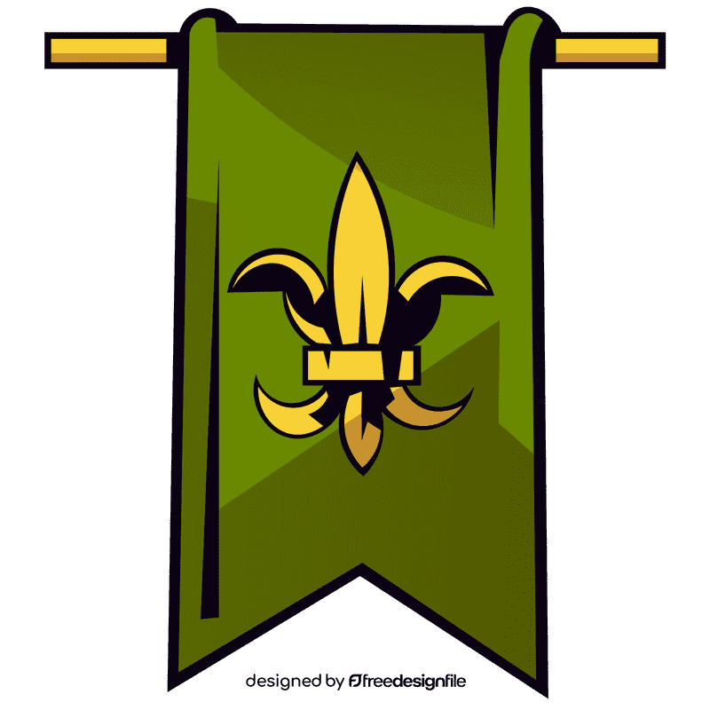 Mardi gras banner green clipart