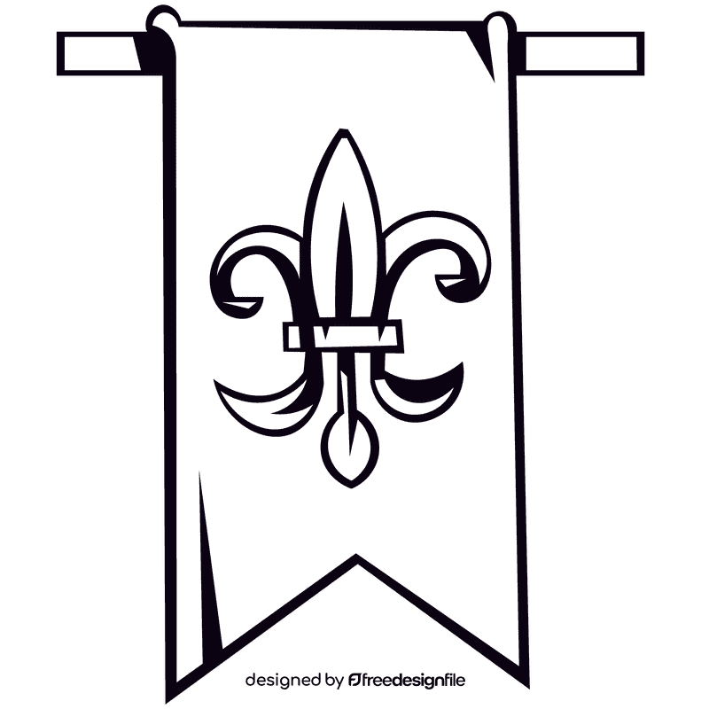 Mardi gras banner violet black and white clipart