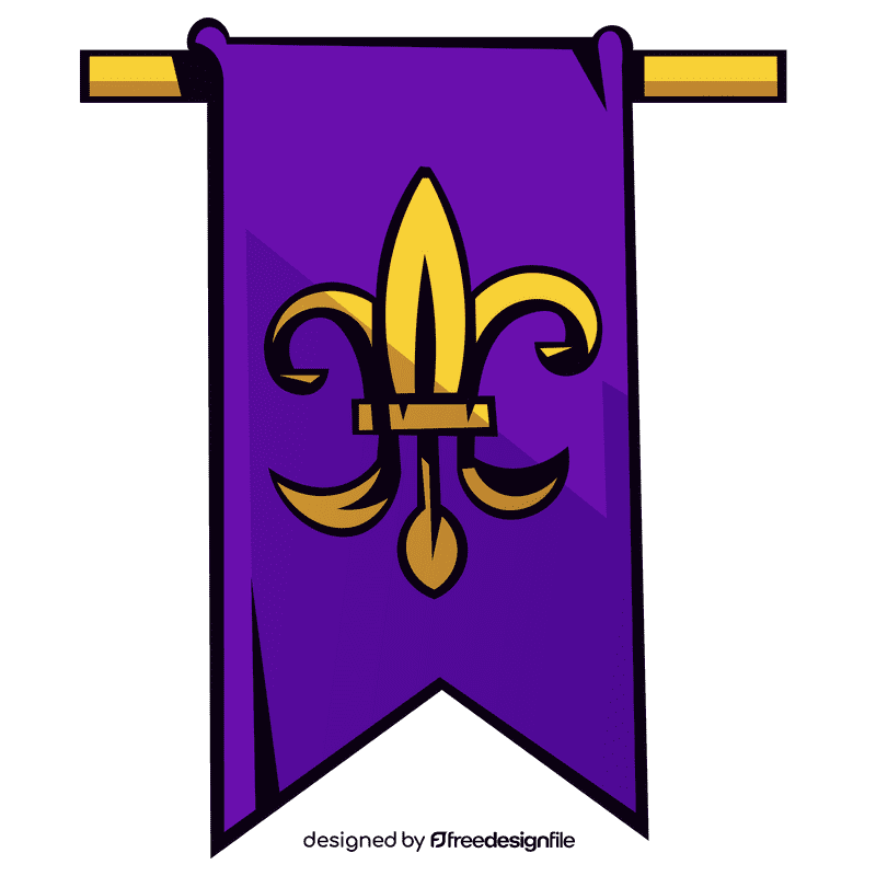 Mardi gras banner violet clipart