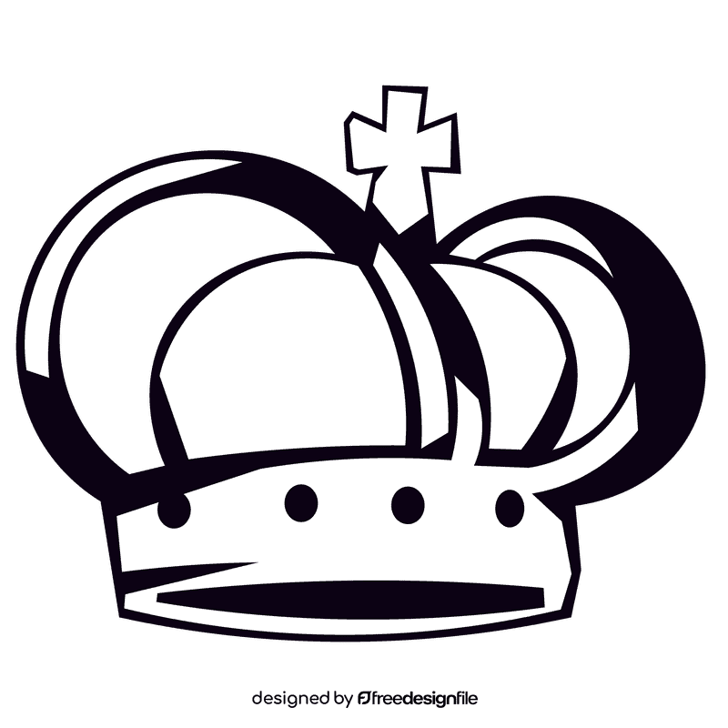 Mardi gras crown black and white clipart