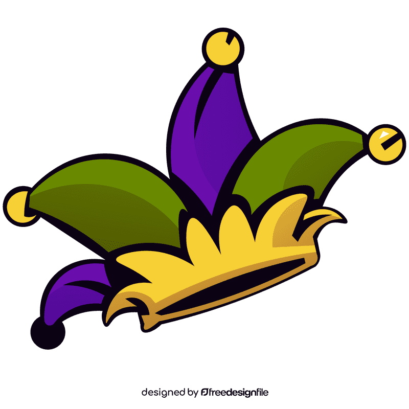 Mardi gras jokerhat clipart