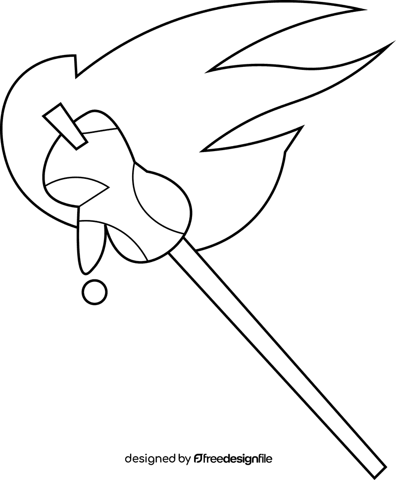 Marshmallow burnt black and white clipart