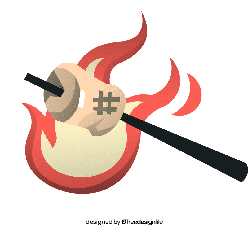Marshmallow fire clipart