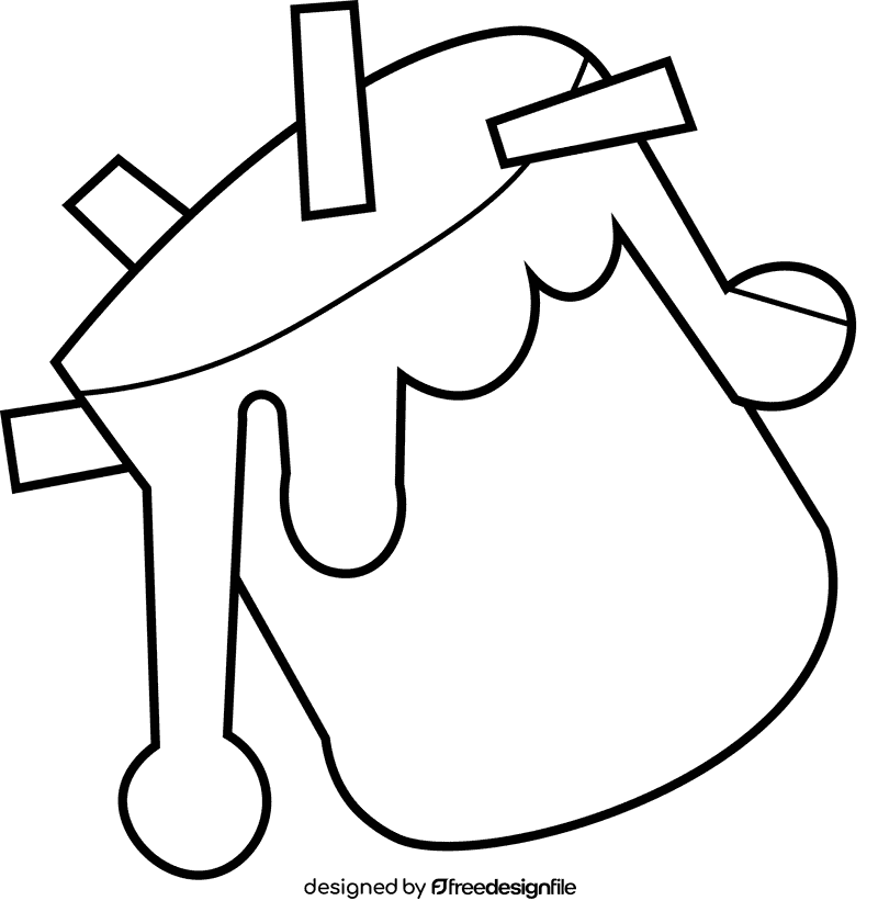 Marshmallow glaze black and white clipart