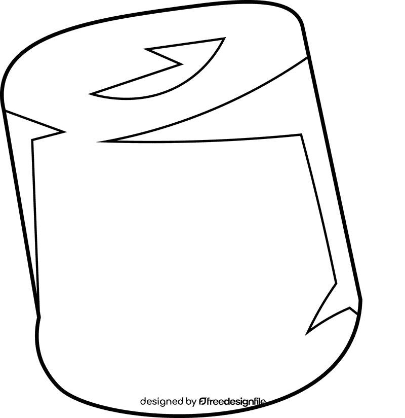Marshmallow black and white clipart