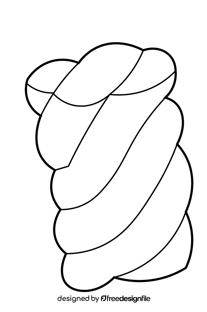 Marshmallow stripes black and white clipart