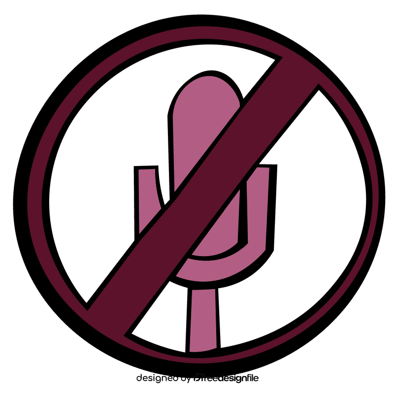 Microphone ban clipart