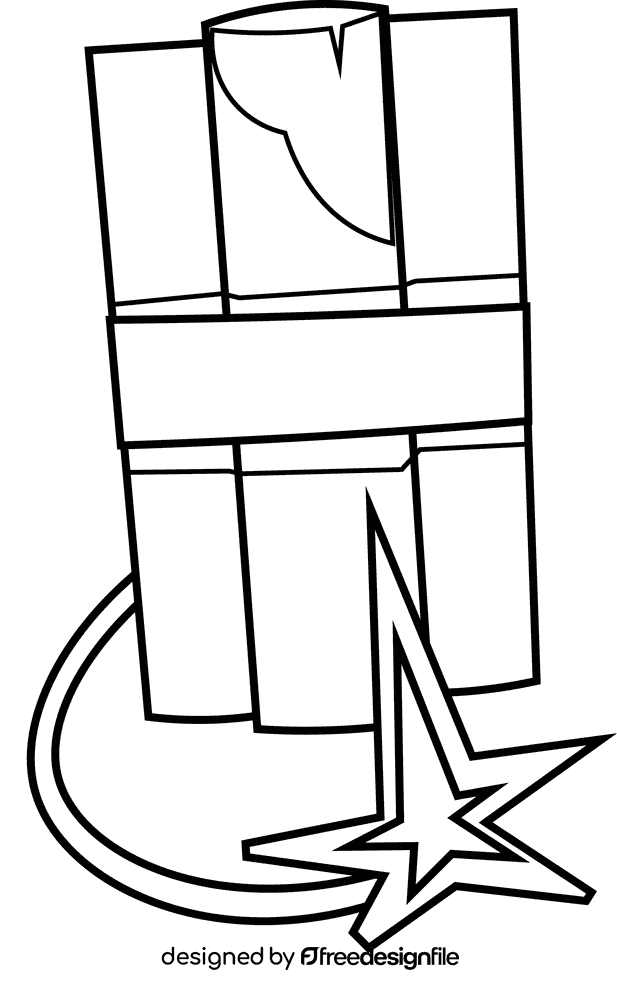 Mining dynamite black and white clipart