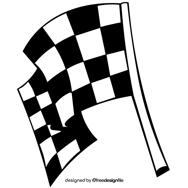Mustang flag black and white clipart