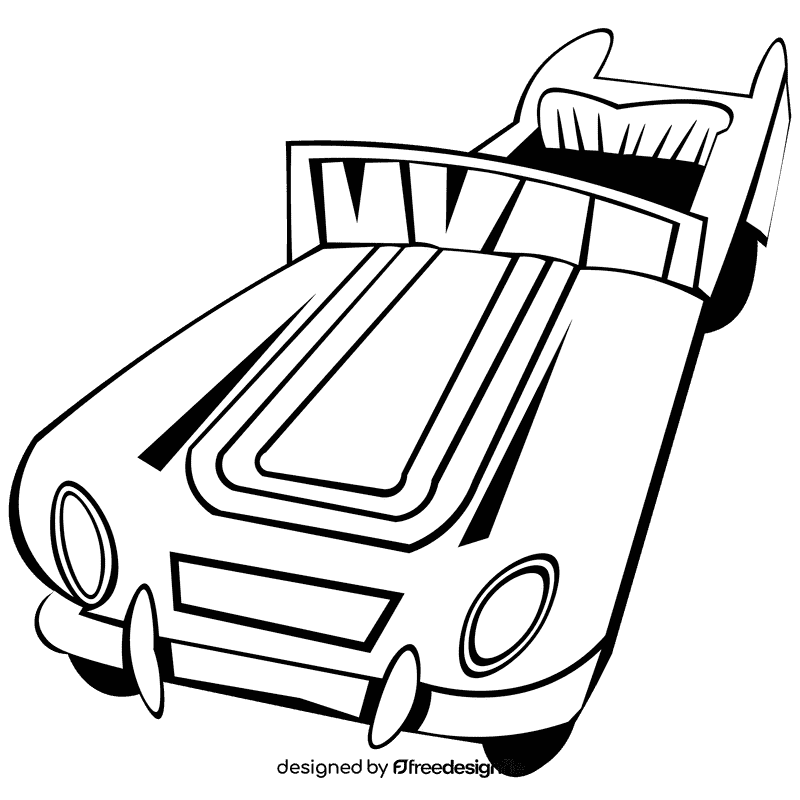 Mustang red black and white clipart