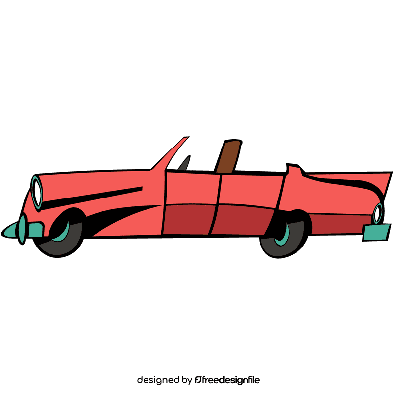 Mustang vintage red clipart