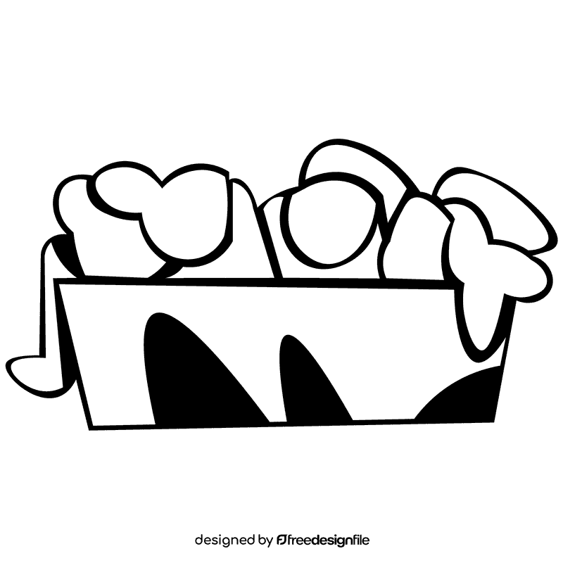 Nachos big pack black and white clipart