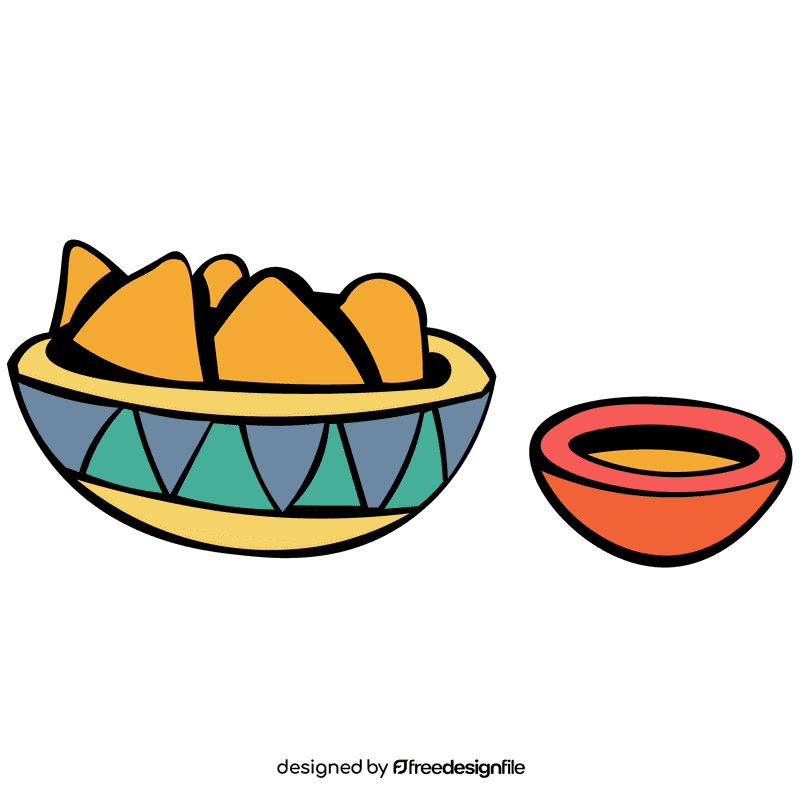 Nachos chips plate clipart