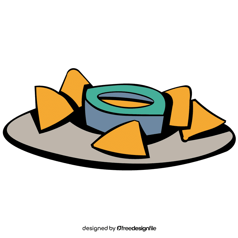 Nachos plate clipart