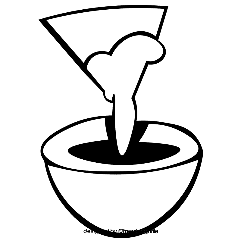 Nachos sauce black and white clipart