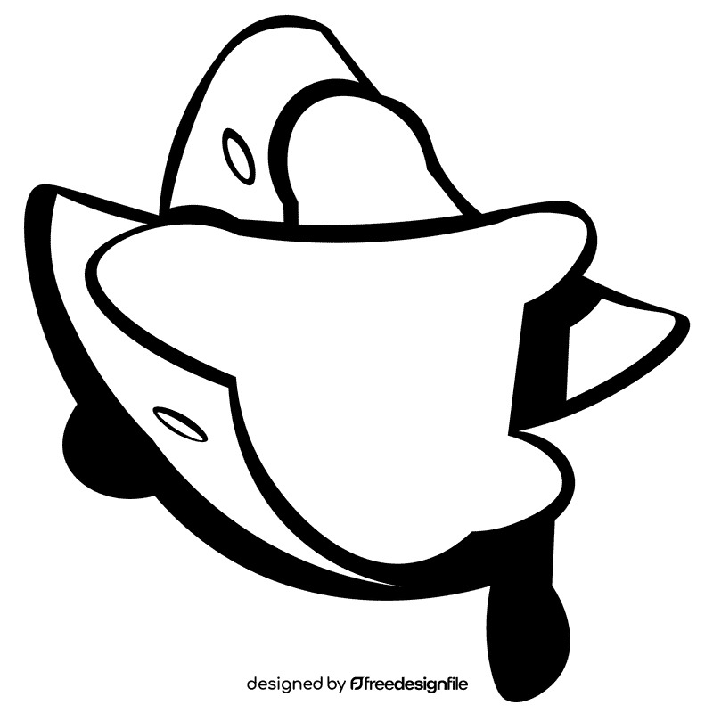 Nachos sauce black and white clipart