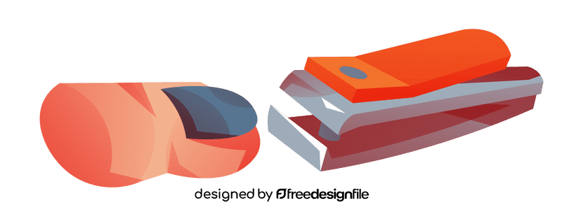 Nail cutter finger side clipart