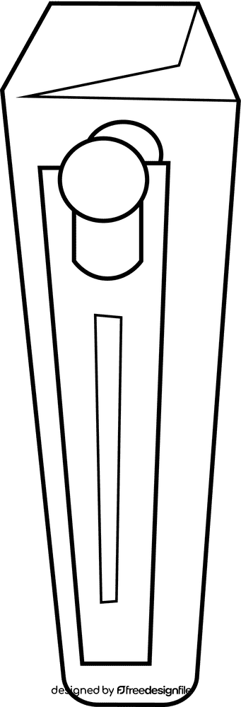 Nail cutter top black and white clipart