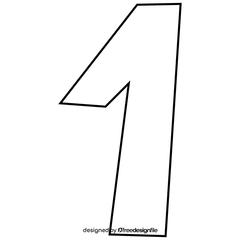 Number black and white clipart