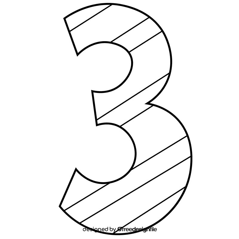 Number black and white clipart