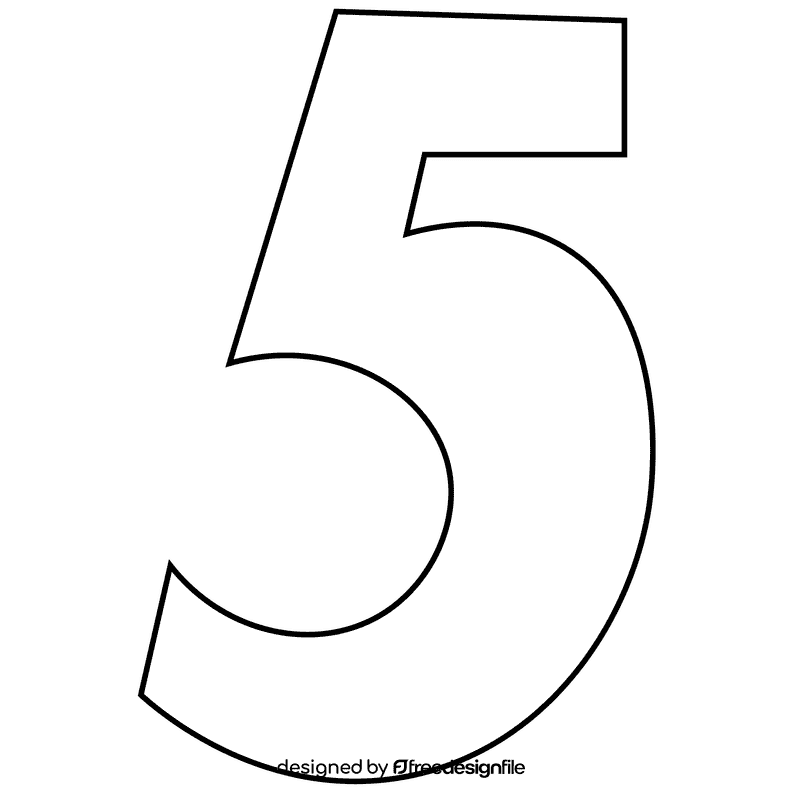 Number black and white clipart