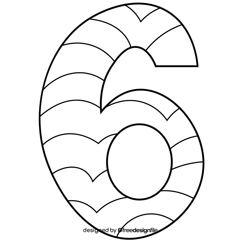 Number black and white clipart