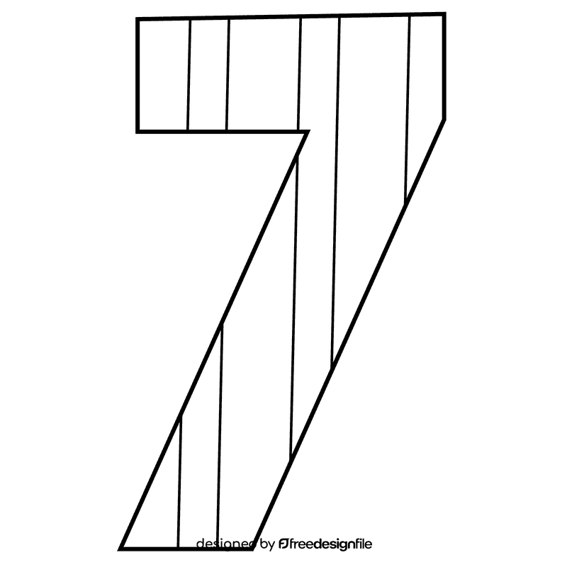 Number black and white clipart