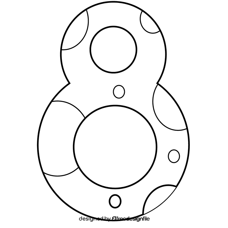 Number black and white clipart