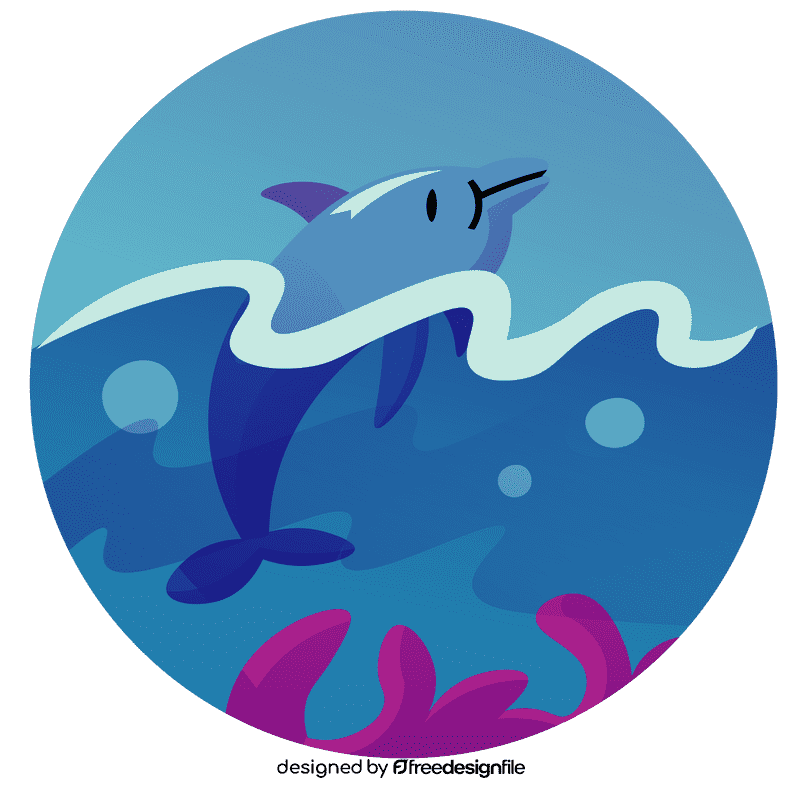 Ocean dolphin clipart