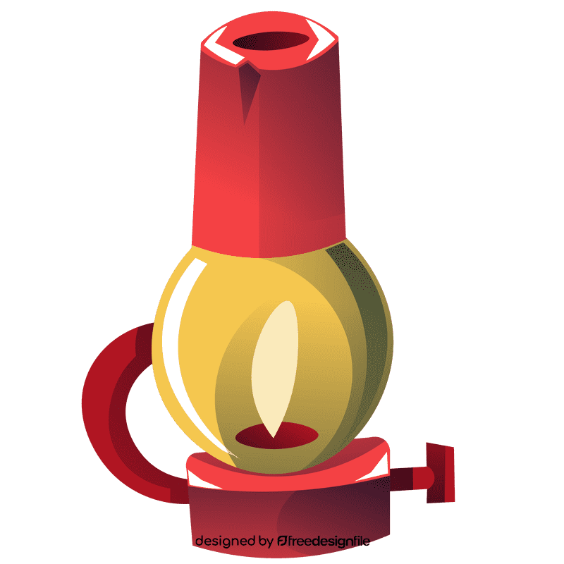 Oil lamp hand clipart