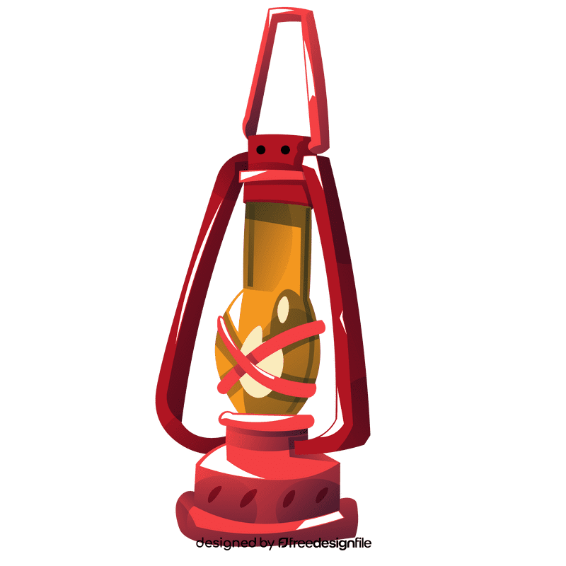 Oil lamp red clipart