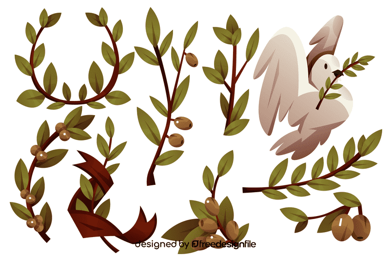 Olive branch vector