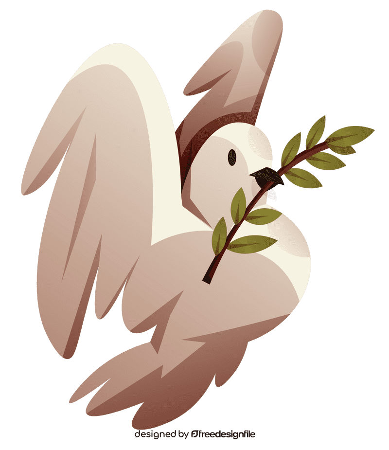 Olive branch dove clipart